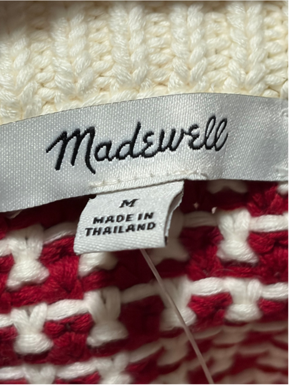 NWT Madewell Textured-Stitch Crewneck Sweater in 100% Cotton size medium - Picture 10 of 12